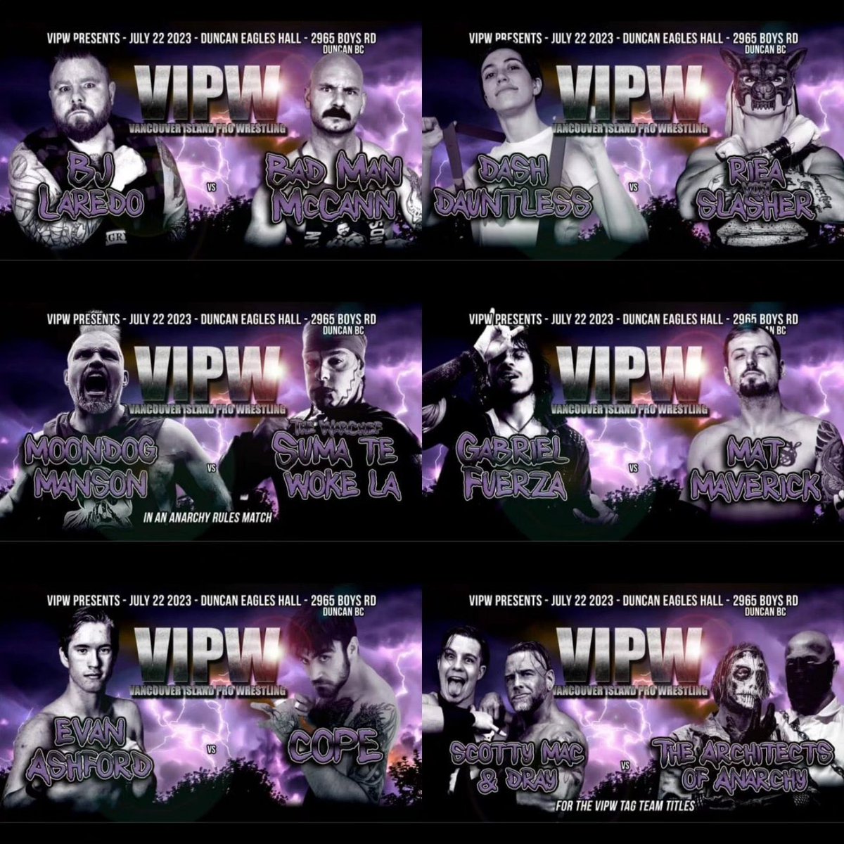 Attention fans on Vancouver Island, <a href="/VIPW_Pro/">VancouverIslandPro</a> has an action-packed show in Duncan tonight!