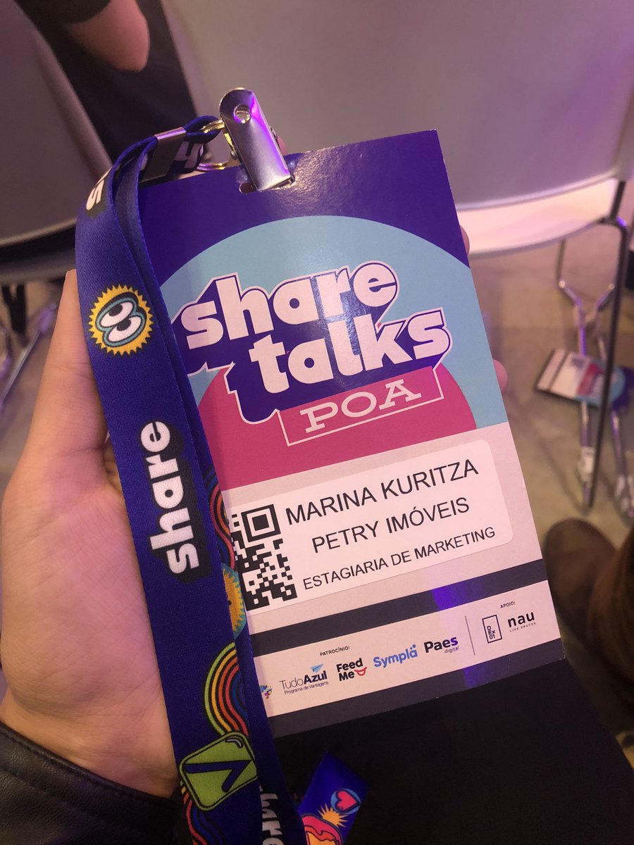MKuritza's tweet photo. Meu primeiro crachá de evento 💜🥹 #share2023poa https://t.co/9YbUhzw16s