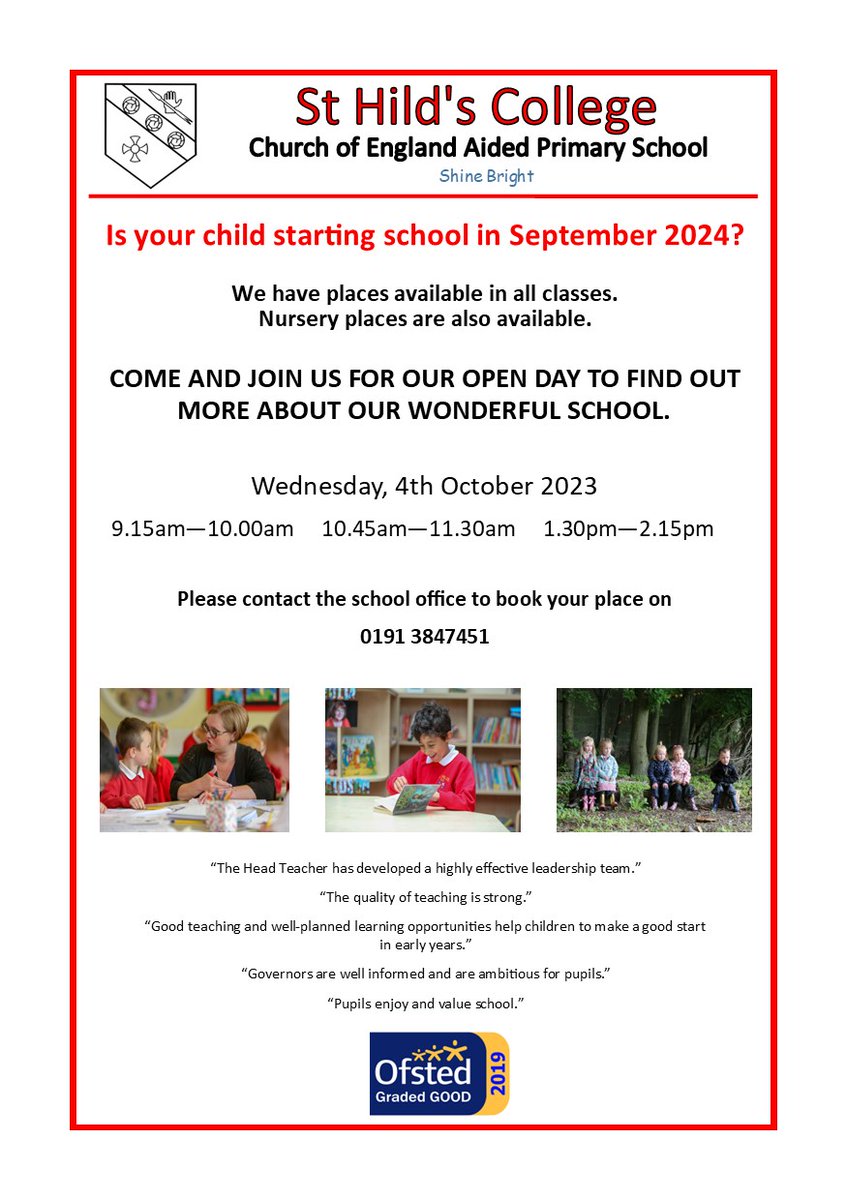 St Hild's College CE Primary School, Durham. tweet media