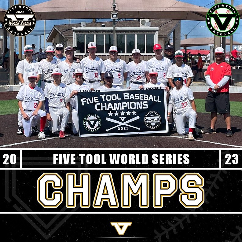 ✭Five Tool Texas✭ (@fivetooltexas) on Twitter photo 🏆CHAMPIONS🏆
Congrats to <a href="/LonestarBSBclub/">LonestarBaseballClub</a> National Thomas 2026 on winning the 15U National Division of the <a href="/FiveTool/">Five Tool Baseball</a> World Series!
#WatchEm 🏆CHAMPIONS🏆
Congrats to <a href="/LonestarBSBclub/">LonestarBaseballClub</a> National Thomas 2026 on winning the 15U National Division of the <a href="/FiveTool/">Five Tool Baseball</a> World Series!
#WatchEm