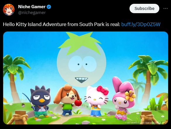 South Park on X: Yeah, but I'm playing 'Hello Kitty Island