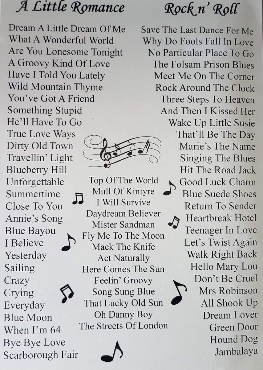 There's plenty of songs I can sing at your venue. I am always happy to take requests #carehomesinger #carehomeactivities #carehomeentertainment