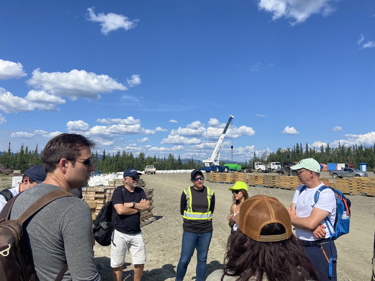 Special thanks to @BanyanGold’s CEO @Christie2Tara for the site tour! $BYN They currently have 6.2M oz of gold at surface and are rapidly growing 📈 Located right next to 2 mines in the Yukon - Victoria Gold + Hecla Mining (looking for growth) @InvestYukon