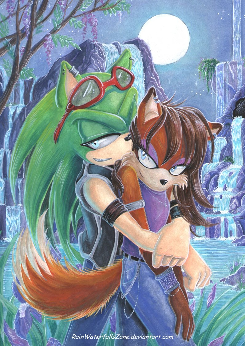 This one is a forever favorite. Maybe a remake in digital?

#sonic #sonicthehedgehog #scourge #fionafox #fox #hedgehog #mobian #soniccharacter #furry #anthro #anthroart #nature #waterfall #traditionalart #watercolor #fanart