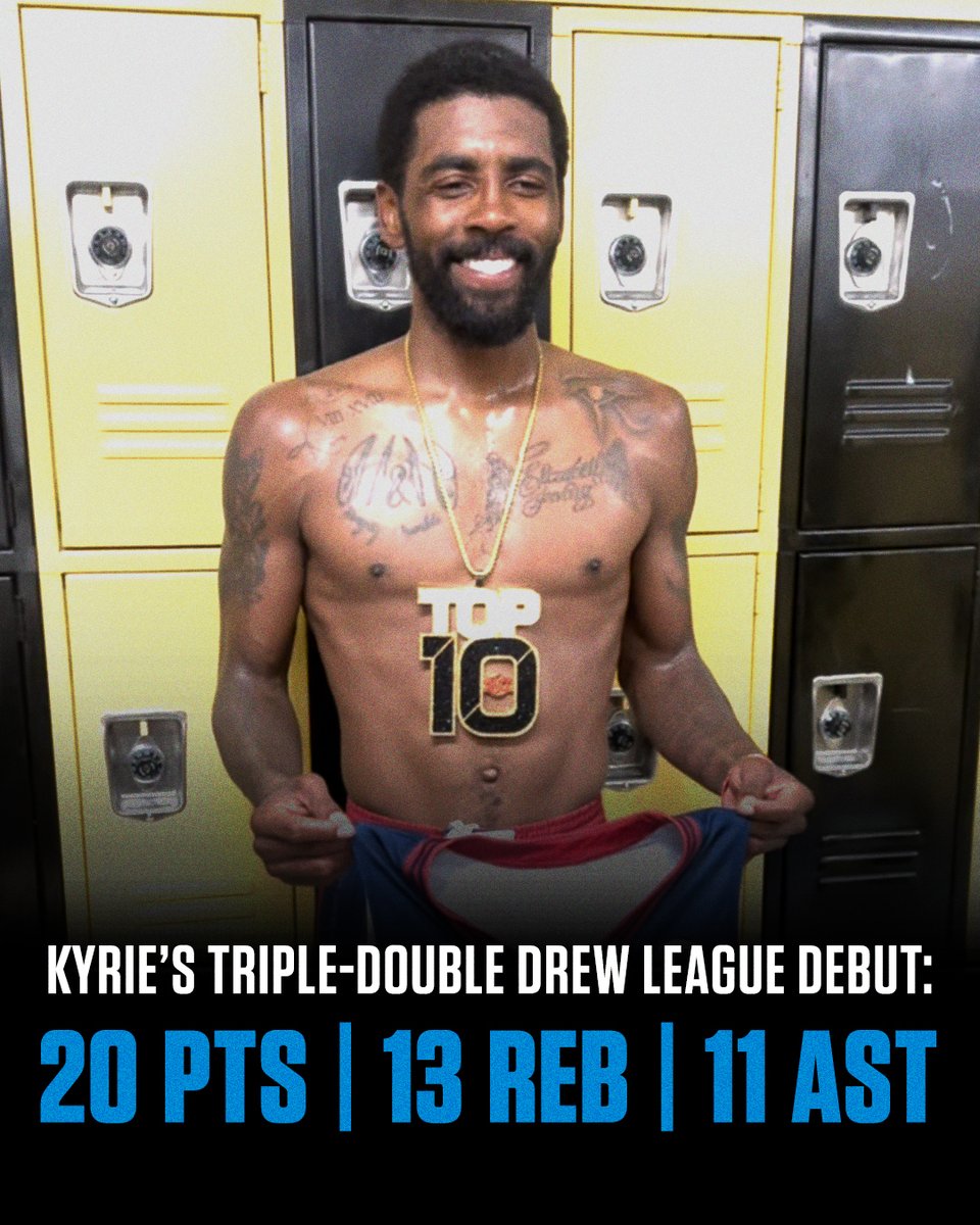 SportsCenter's tweet photo. Kyrie Irving put on a SHOW in his @DrewLeague debut 👏 https://t.co/t8IaBRw70D