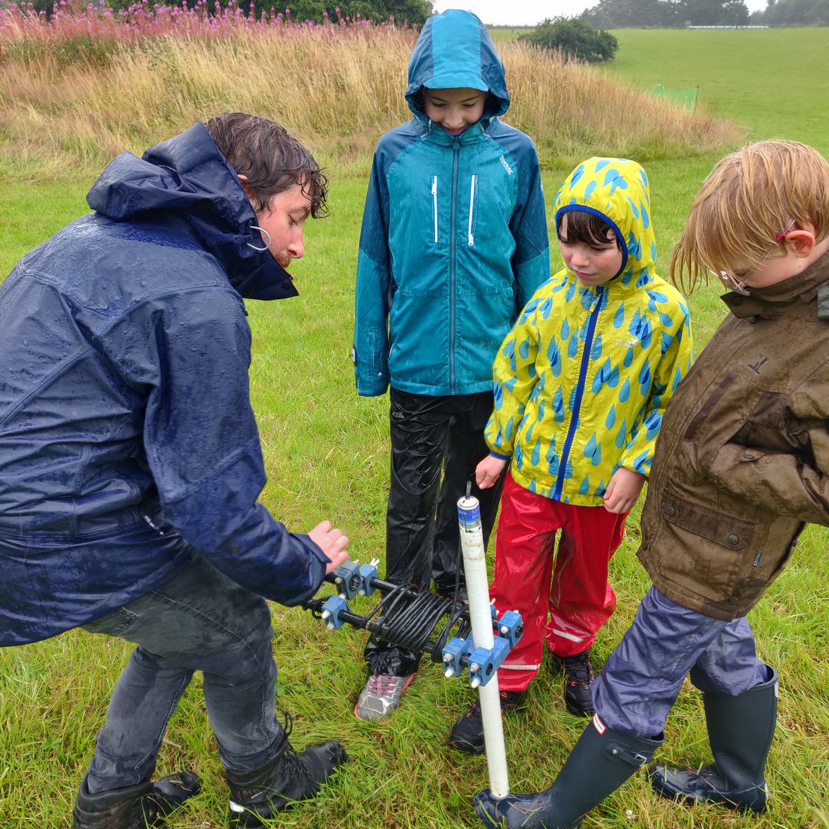 Well it's been a bit wet <a href="/ntstourhead/">Stourhead</a> but we had a fantastic day with our young participants.

We dug, surveyed, explored Stourton House, maybe found the lost castle, made lego, ate lots of food and got muddy 🎉🎉🎉

Huge thanks to the site staff and <a href="/MagSurveys/">Magnitude Surveys</a> 🤩
