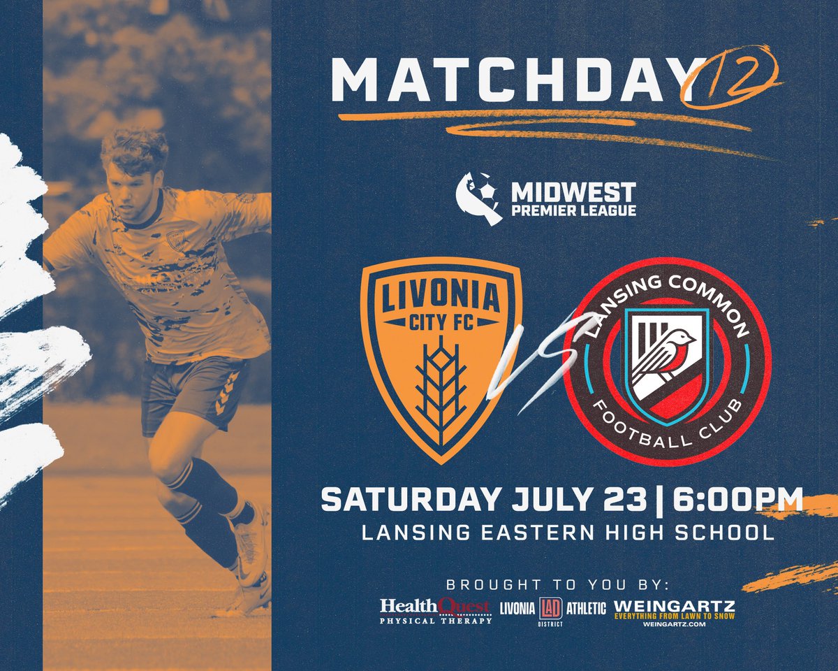 LivoniaCityFC's tweet photo. It’s the final @midwestpl Matchday of the 2023 season for our Men’s team as we look to end the season on a high note at @lansingcommonfc! https://t.co/PhqXdgO6Tx