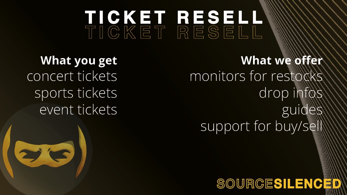 SourceSilenced's tweet image. Everyone’s aware of how volatile the resale space is, best examples are sneakers. 📉
Joining us gives you the chance to profit permanently from all different resell sections. Make sure to put on the notifications while we present our broad portfolio of resell categories!