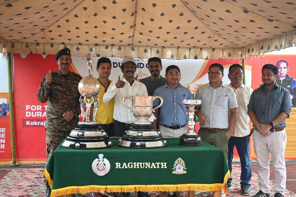 PriyankarP_Deka's tweet photo. 132nd Durand Cup will be held on #Kokrajhar as one of its venue. Sharing some glimpses of today's trophy unveil. #DurandCup2023 https://t.co/7zTRcVumpn