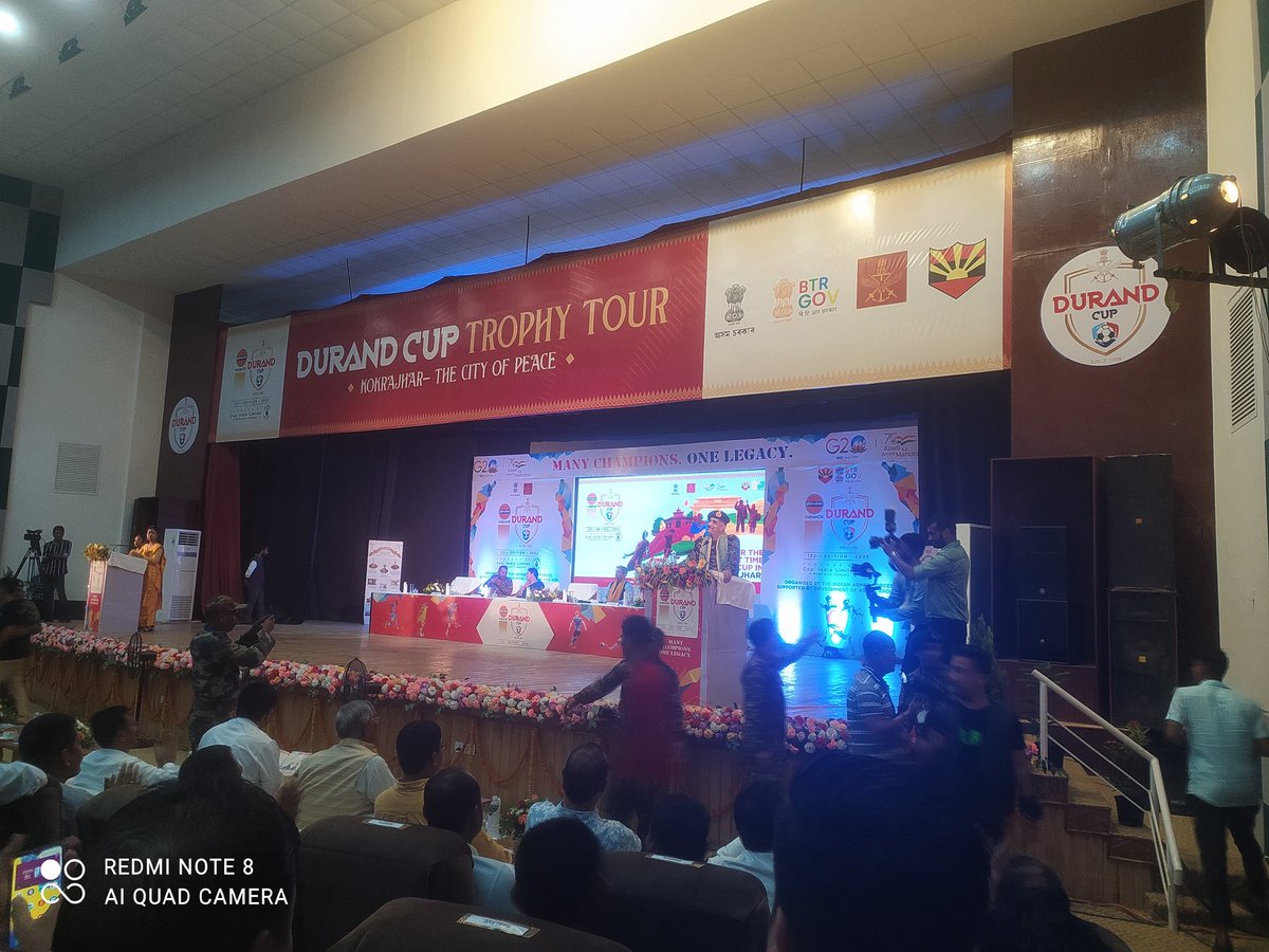 PriyankarP_Deka's tweet photo. 132nd Durand Cup will be held on #Kokrajhar as one of its venue. Sharing some glimpses of today's trophy unveil. #DurandCup2023 https://t.co/7zTRcVumpn