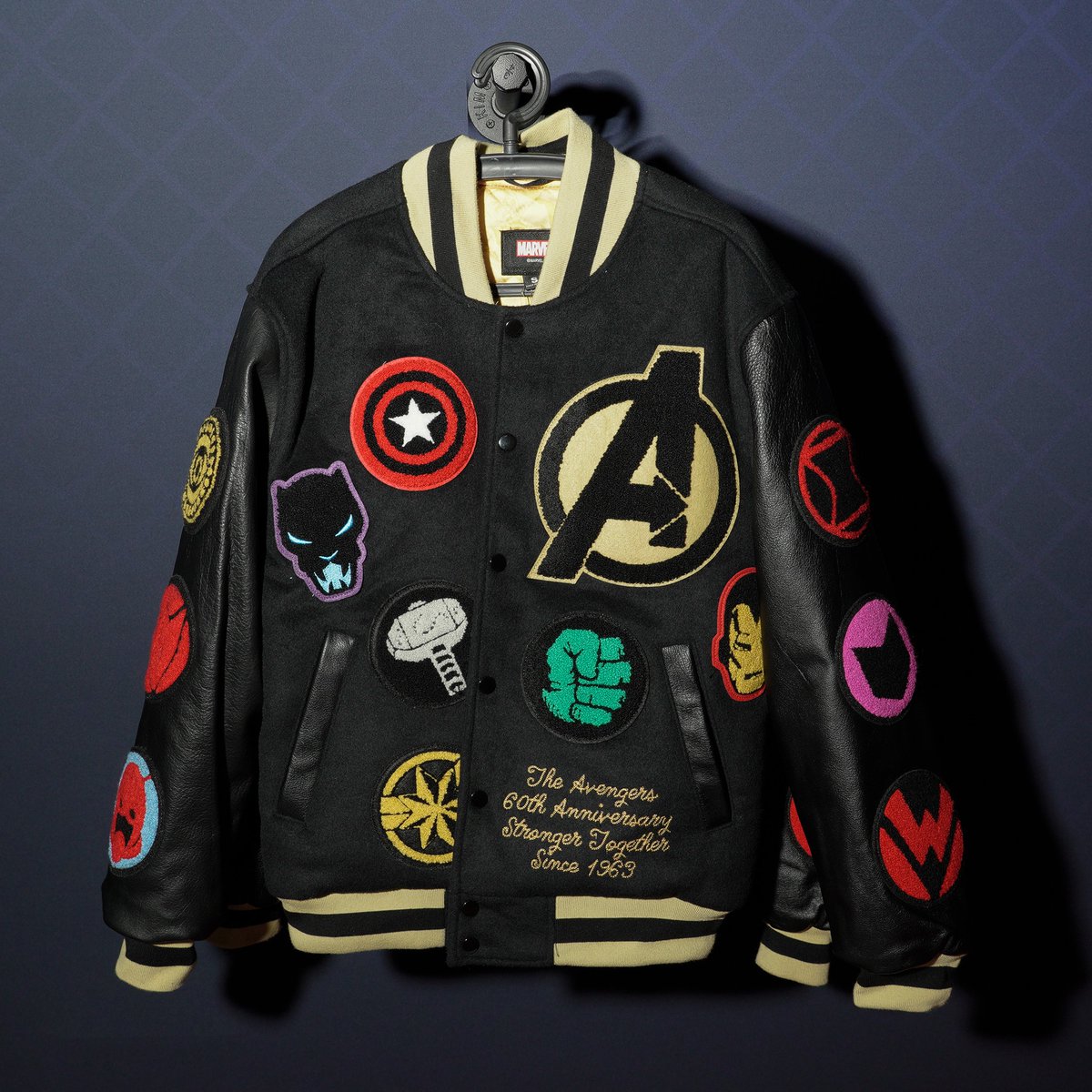 lids's tweet photo. Still need something to rock at #SDCC23? Come visit booth #2329 and shop our @Marvel Avengers 60th Anniversary Varsity Jacket 🛍️

#ComicCon #ComicCon2023 #ComicCon23 #SanDiego #California #Marvel #StyledByMarvel https://t.co/XWtkNTANNs