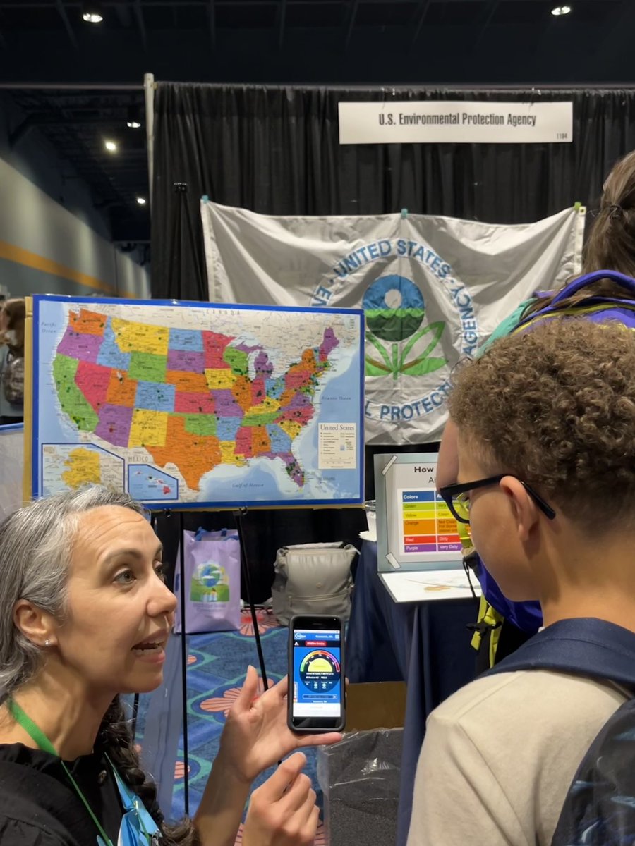 Hey Girl Scouts! Stop by the @EPA to map the air quality in your hometown and learn about air quality from out good friends. #PhenomByGirlScouts. @usgs_climate