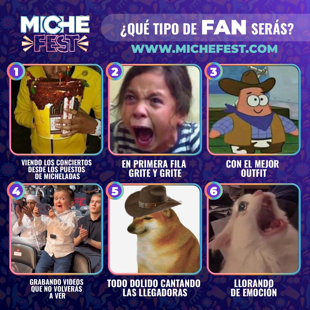En la escala del #MICHEFEST fan, ¿cómo te vas a poner?🤪🤙

🎫 michefest.com 🎫