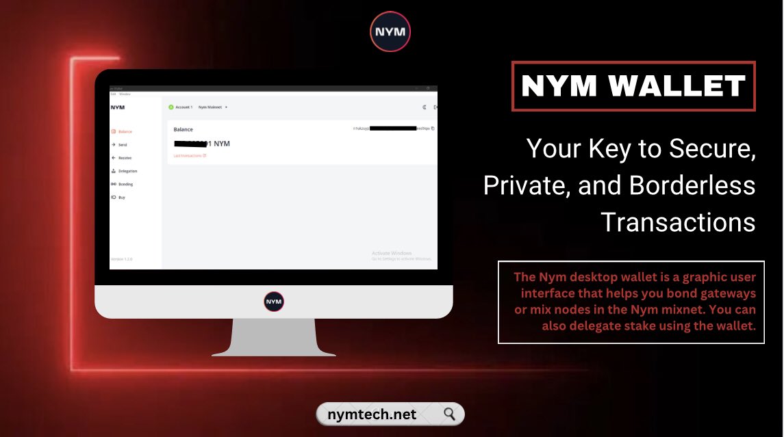 CrypNhuel's tweet photo. I have been using #NymWallet for a while and I'm impressed! 🚀
It's a game-changer for privacy-focused #crypto enthusiasts like me.
🔒🔑 With its mixnet-based architecture, @nymproject ensures my transactions remain anonymous and secure. https://t.co/MiQIWGDxKF