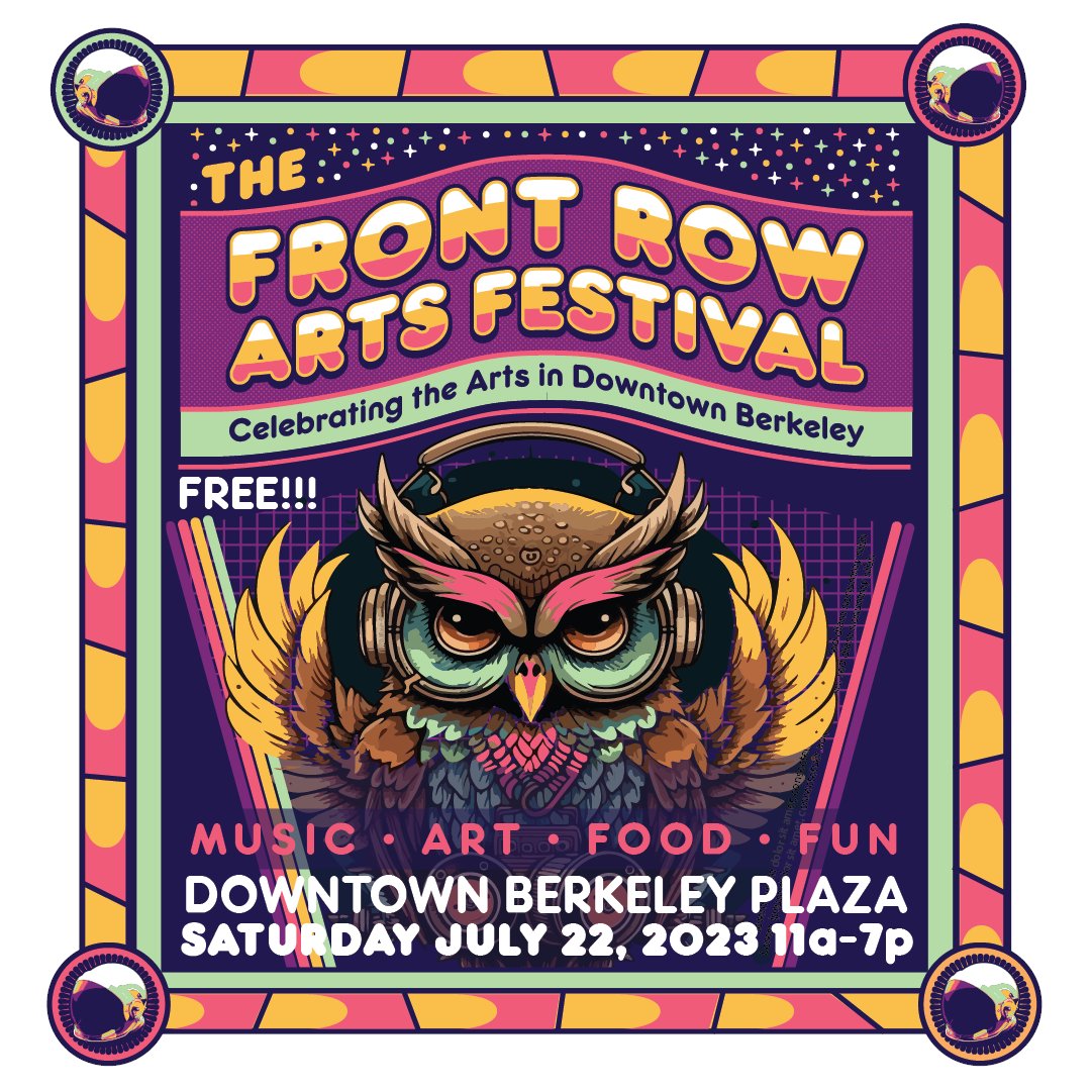 Today in the Downtown Berkeley Plaza! Come enjoy live music, delicious food, local vendors and more, and stop by the Aurora booth to say hi! Learn more at downtownberkeley.com/frontrowfestiv… #AuroraTheatreCompany #downtownberkeley #berkeleyarts #frontrowartsfestival2023