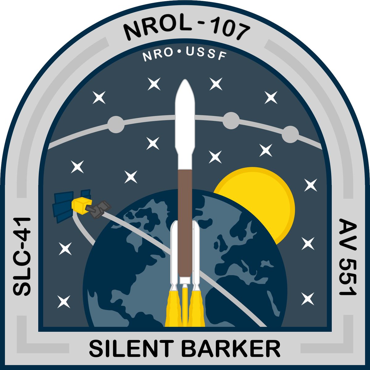 A presentation from the US Space Force reveals that the next Atlas V is scheduled for August 29th! The mission, known as NROL-107, will carry multiple satellites for the joint NRO-USSF Silent Barker Program. (Disclaimer: the 551 configuration shown in the patch is not confirmed) https://t.co/6ZtYiDYx31 https://t.co/aN1gFMxNLg