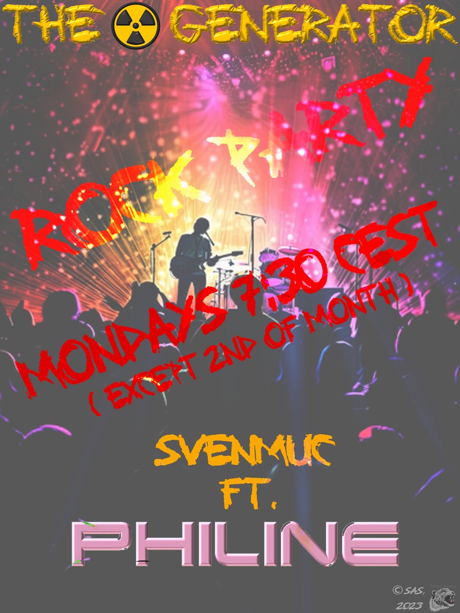 The☢GENERATOR® presents ROCK
Mon, Jul 24th, 7:30 PM - Mon, Jul 24th, 11:55 PM
ROCK-Music  vom feinsten zum hören, spaß haben und dancen   ohne zwischen Gerede und MOD frei !!!!
bunnybot.web.app/id/ffSmzPlgixM…
