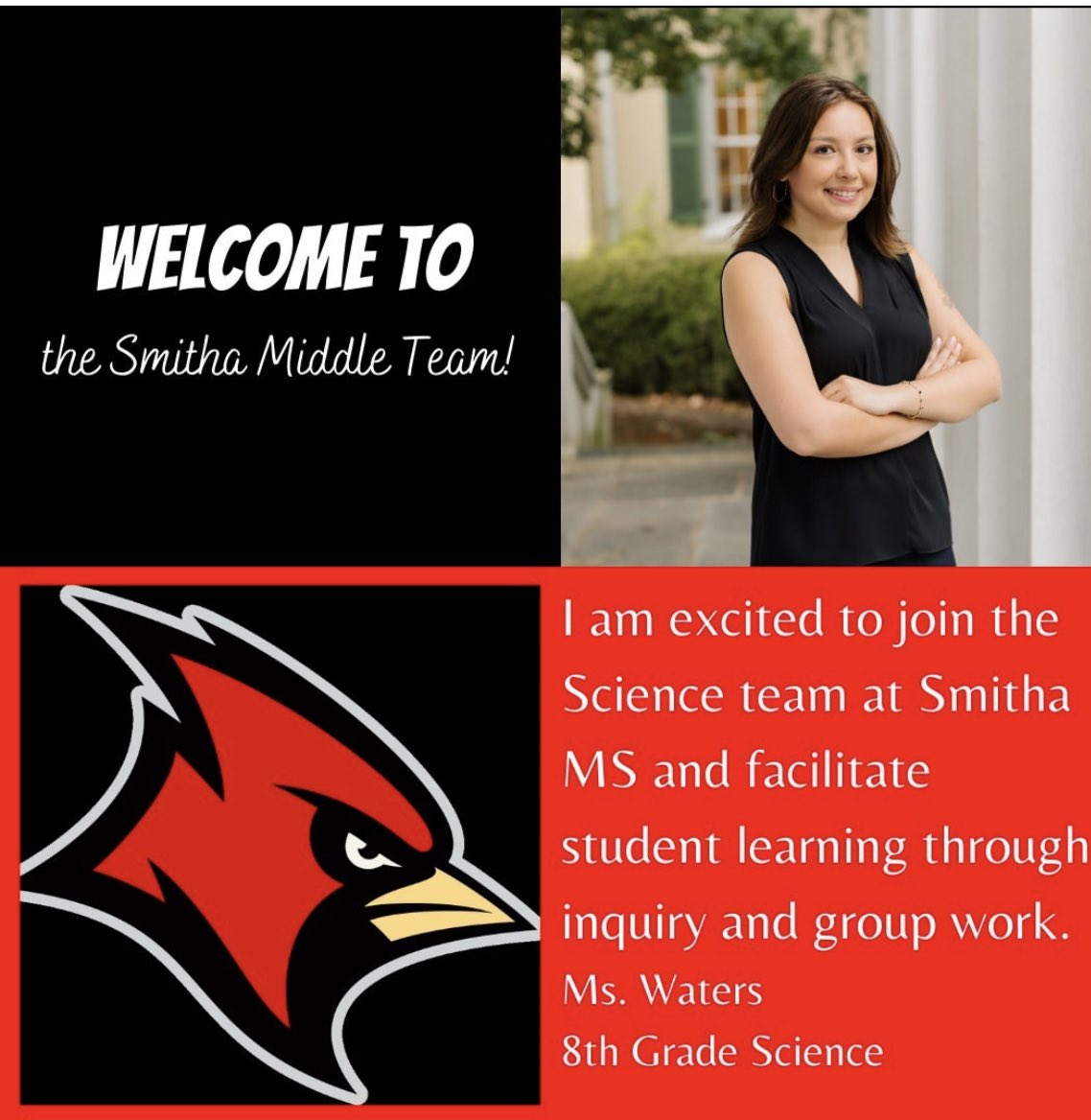 Welcome Ms. Waters to the Cardinal family!