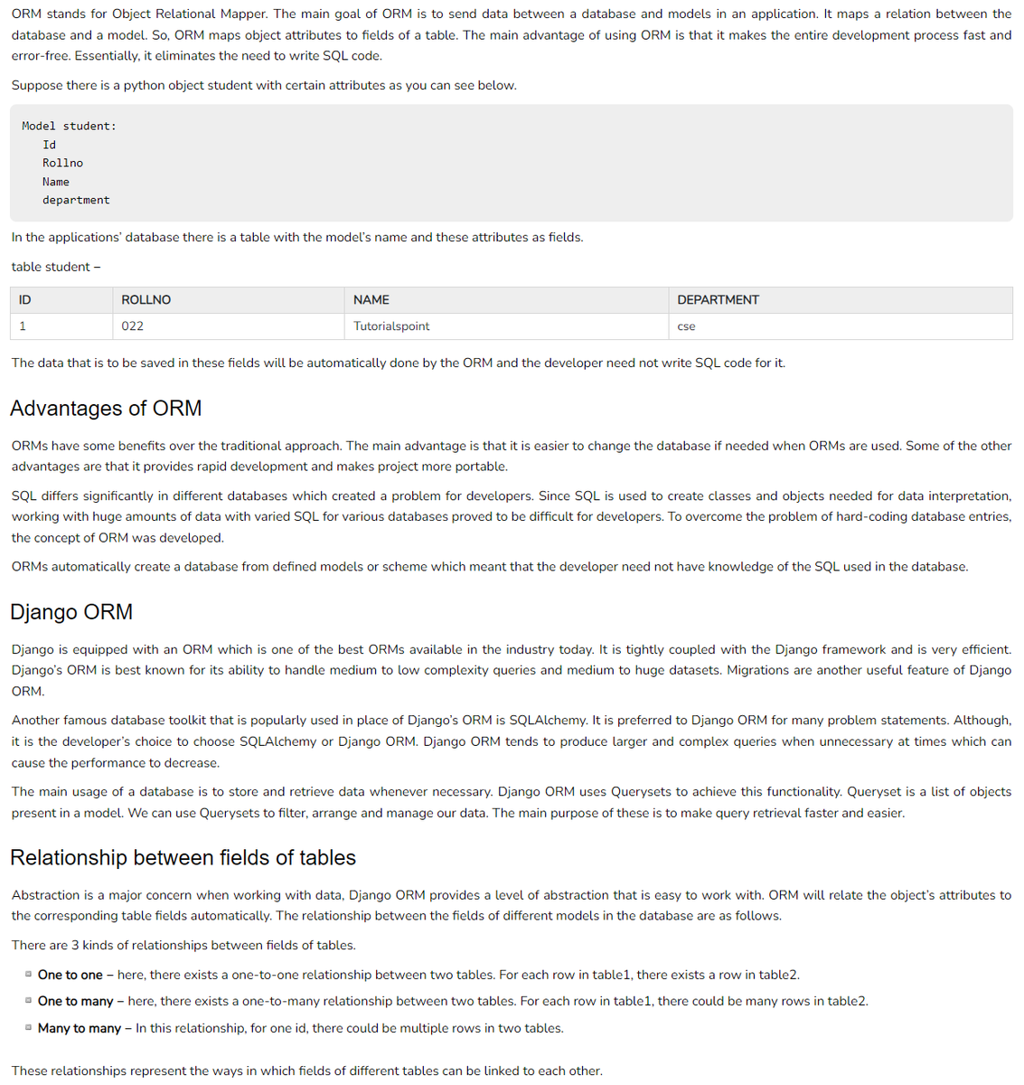 amit_tech_quest's tweet photo. Day 52
Django ORM: the power tool that abstracts SQL into Python, ensuring rapid development &amp; portability. It maps Python objects to DB fields, facilitating seamless data storage &amp; retrieval. 
@lftechnology 
#60DaysOfLearning2023 
#LearningWithLeapfrog 
#LSPPD52 https://t.co/XmG1Y5ORd3