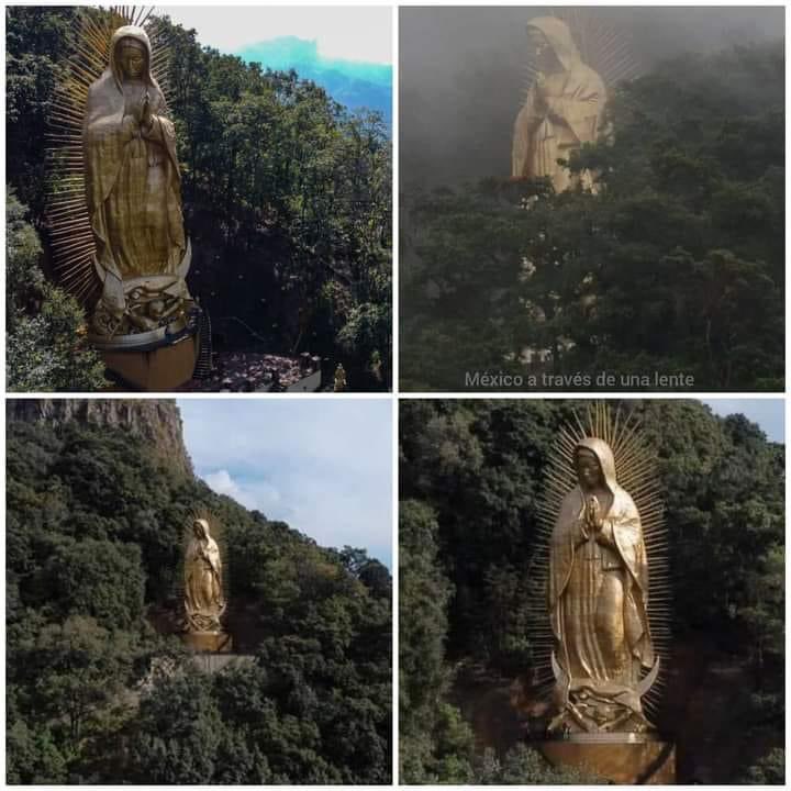 eveyhugo96's tweet photo. En la comunidad del Ahuehuete municipio de Ocuilán en el Estado de México, se encuentra la virgen de Guadalupe más grande del mundo, con una altura de 33 metros y un peso de 110 toneladas. 

He pasado por ahí y pido ala Virgen nos cubra con su manto protector! https://t.co/UUHJK3UtjI