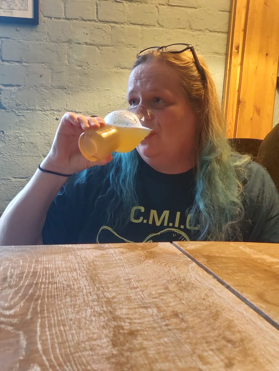Just me, drinking the very first CMIC beer at the pub where the brewery will be based..... A dream come true. Thank you @castle_tap and @ElusiveBrew for making this possible Right, everyone, come down, drink beer and buy raffle tickets and merch!