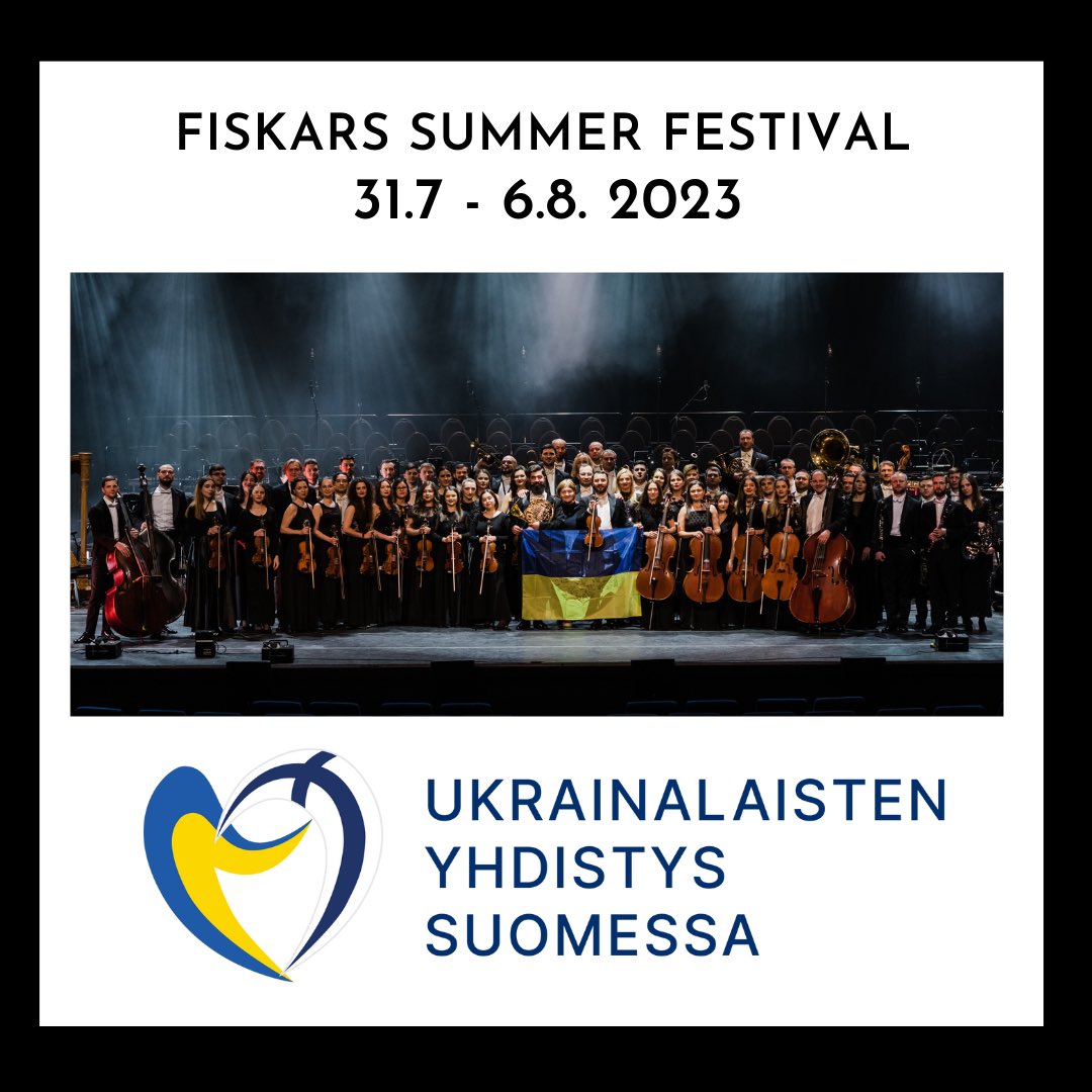 We are proud to announce our collaboration with the @International Symphony Orchestra Lviv (INSO-Lviv) during this year’s Fiskars Summer Festival. 

Thank you to the Ukrainian Association in Finland for your support and to all those who made this possible!