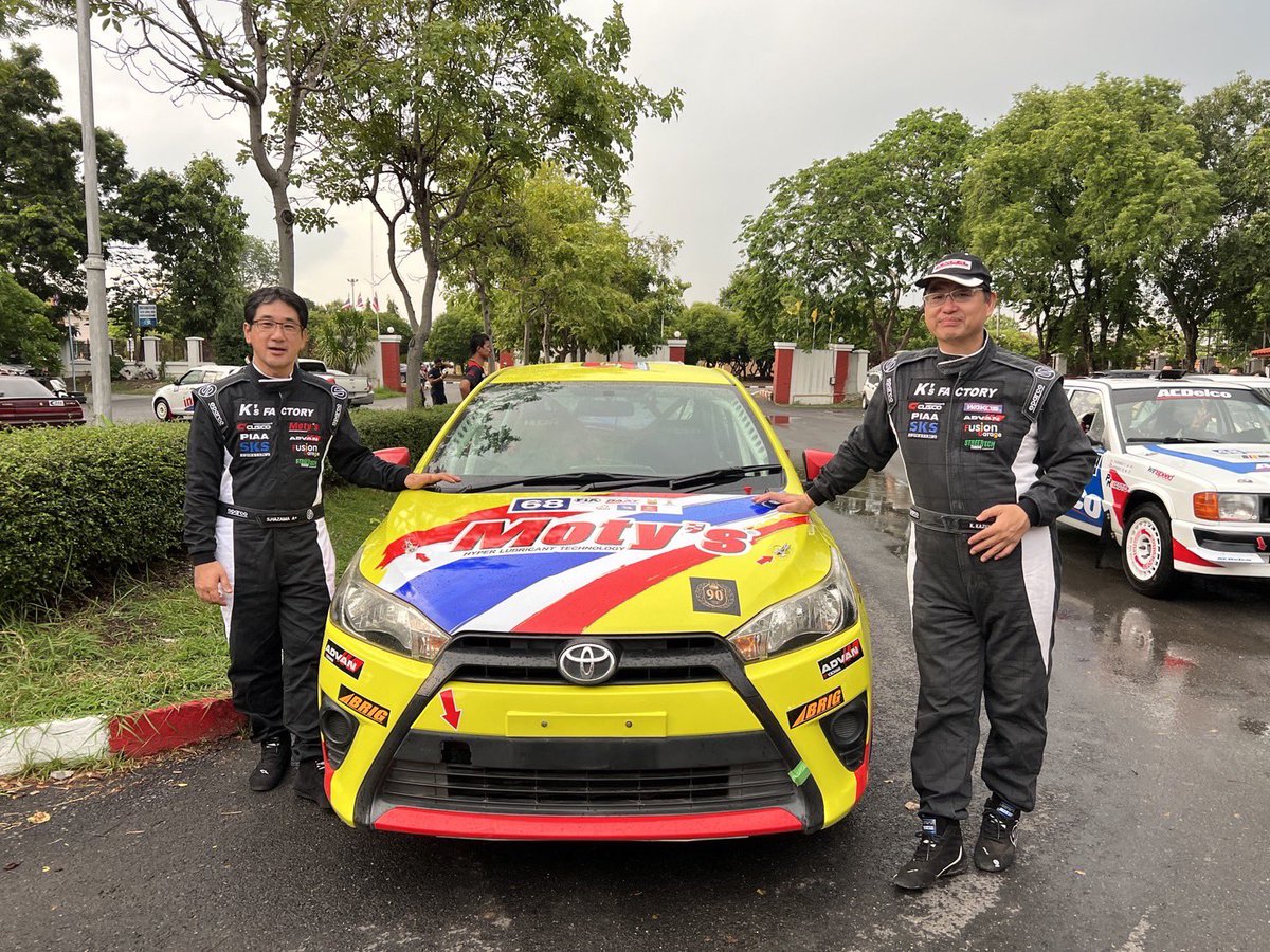 TadamuneNakai's tweet image. レッキも無事？終わり、明日はSS
路面は、かなり荒れ模様。しかも、明日は雨予報なので、サバイバルラリーになりそう。
ロストしないよう頑張る(*•̀ㅂ•́)

#RAAT Thailand Rally Championship2023