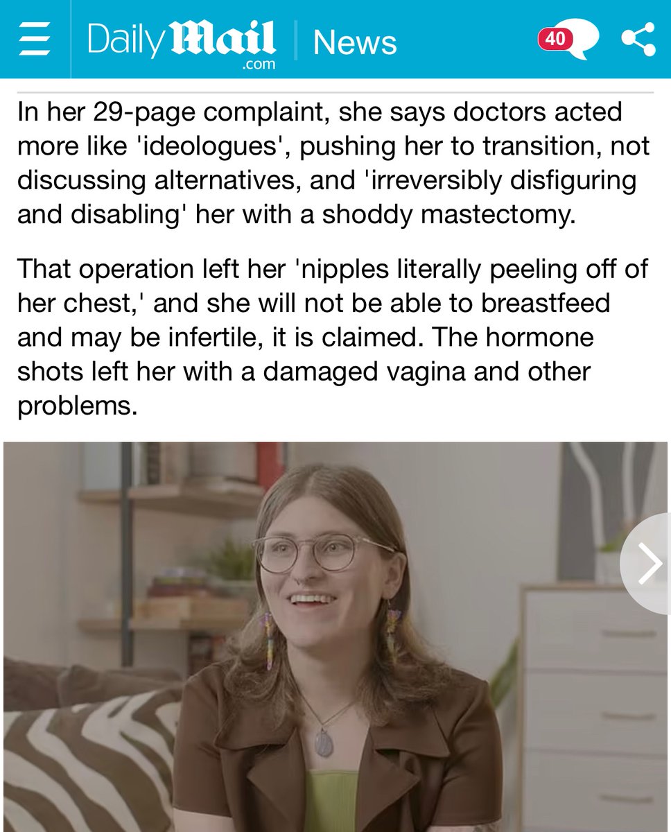 MarinaMedvin's tweet photo. 1) $1M is not enough to deter

2) There will be hundreds of lawsuits like this

3) Insurance companies will stop insuring doctors who perform such procedures

4) The medical marketplace will have to correct course in response to the litigation

5) One day you will be telling your grandchildren that you lived in a time when doctors were cutting off genitals to make their money and thought they’re righteous for doing so because politics du jour told they they’re heroes

https://t.co/mcw0BM8VKJ