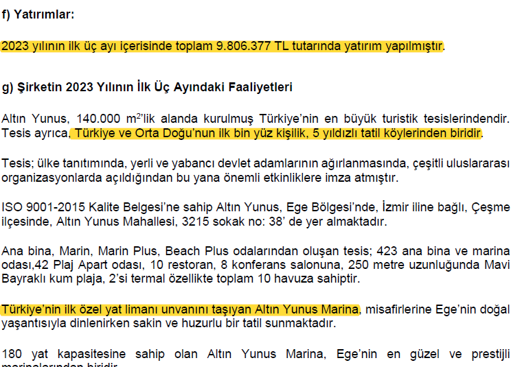 #Ayces kısa kısa..
1⃣ Türkiye ve Ortadoğunun en büyük tatilköyü olan #Ayces 2023 ilk üç ayında 9.806.377tl yatırım yapmıştır. Ayrıca Türkiye'nin ilk özel yat limanına sahip