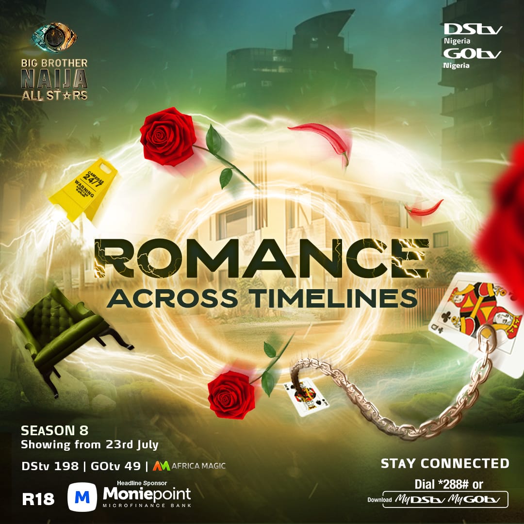BBNaija's tweet photo. One house. Six timelines! Wahala and #BBNAllStars align ⭐️😜
What are you looking forward to this season? #BBNaija

Get and stay connected to @DStvNg and @GOtvNg.
Proudly sponsored by @moniepointng and @hfm_nigeria