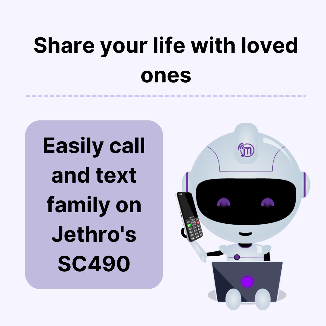 jethrocellphone's tweet image. We know family is important. With our SC490, you can easily contact family no matter the distance. With our simple design, even those who aren't well versed with technology can stay connected with ease!
#JethroPhone #Family