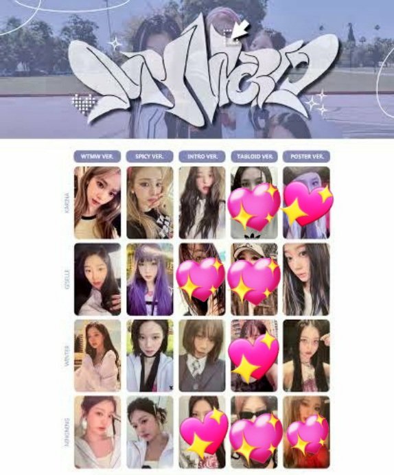 CameronChu2's tweet photo. wtb lfs ph
Aespa my world pcs
Dm for offers
Marked= already have
Budget:200 and below per pc
(Also looking for smini pcs if u have)
Prio: intro ver karina and winter, winter poster ver https://t.co/kT9nBEbglO