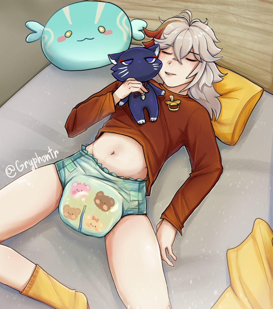 Does baby Kazuha wetting diaper at night