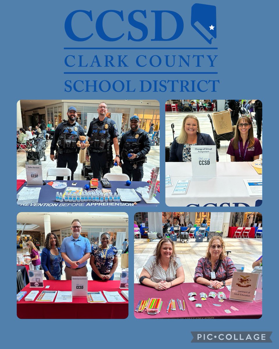 The @CoxComm Back-to-School Fair is happening now at the Galleria at Sunset mall from 11 am - 3 pm. Stop by our tables! @ClarkCountySch @CCSDEngage @CCSDFamily @CCSD_SRTS  ✏️📚🍎