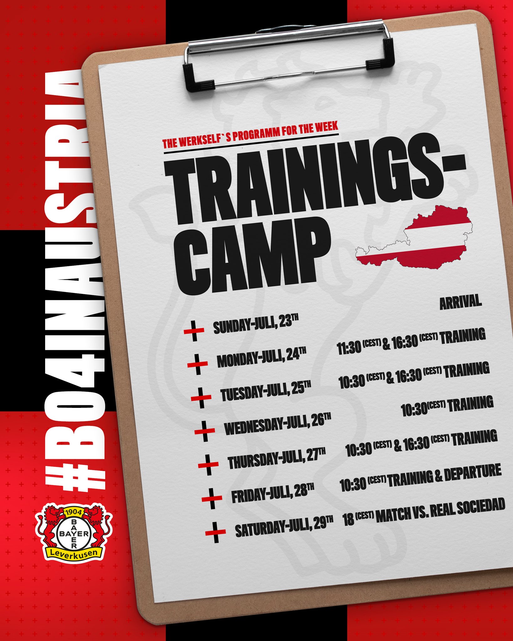 Bayer 04 Leverkusen on Twitter "📆Packed schedule for the week