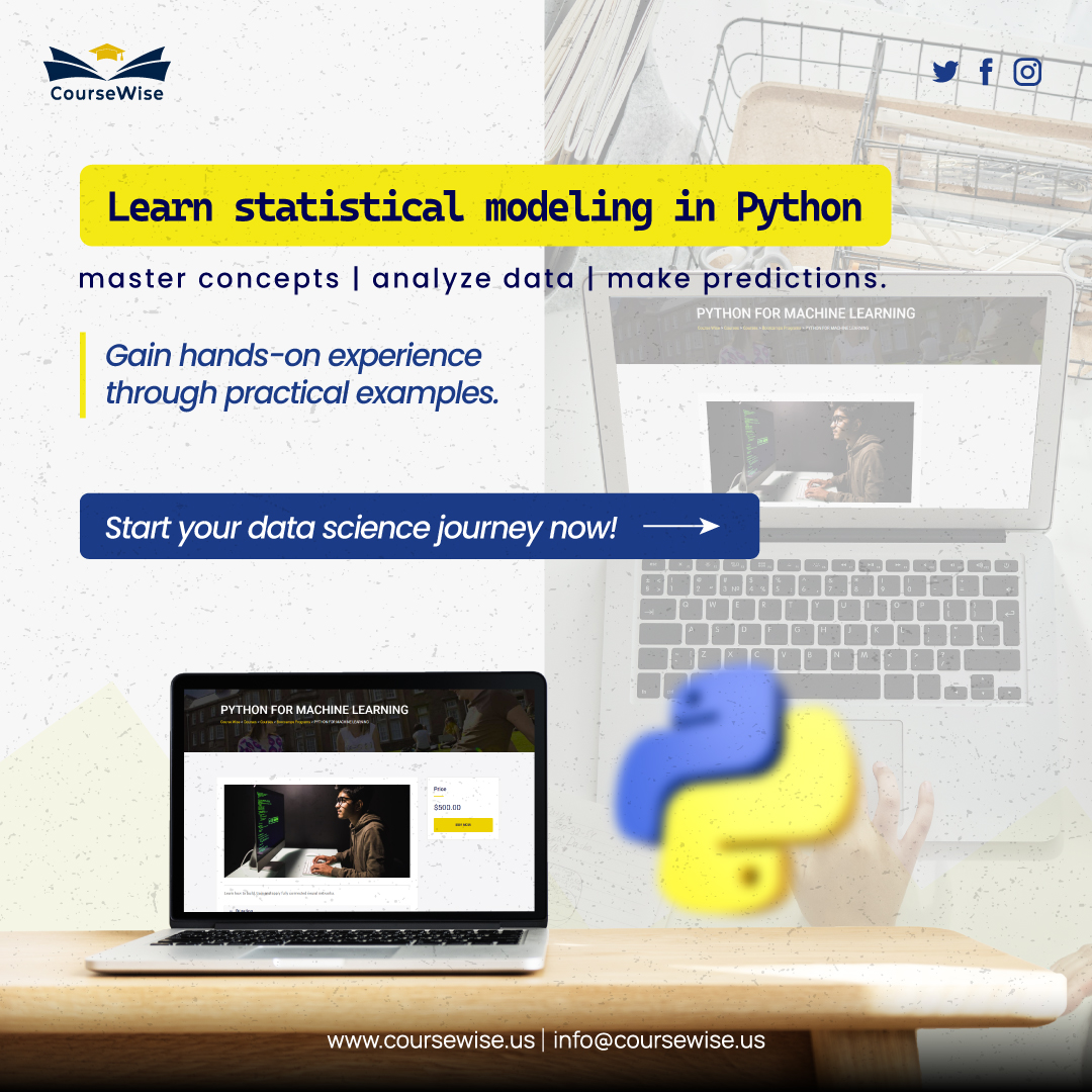Unleash the power of statistical modelling with Python! Analyze, predict, and discover insights from data. Begin your data science journey today. 📈🐍 #StatisticalModeling #PythonDataScience #DataScienceJourney #python #handsonexperience