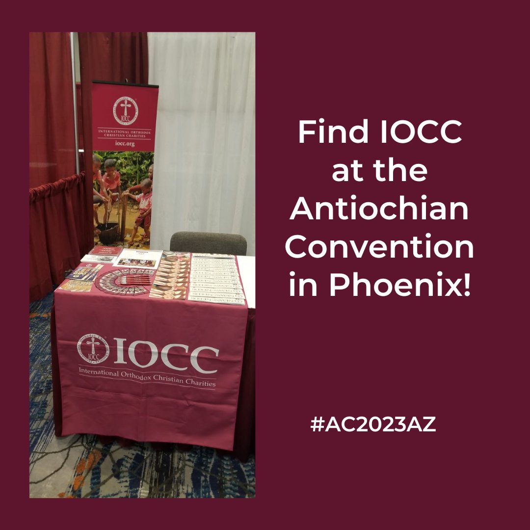 IOCCRelief's tweet photo. Will you be in Phoenix July 25-29? IOCC will be at the Antiochian Archdiocese Convention next week - come say hi! Find us at the booth of @AssemblyBishops agencies. See you there! #AC2023AZ #IOCCRelief #meetthestaff https://t.co/KxT8RuTF38