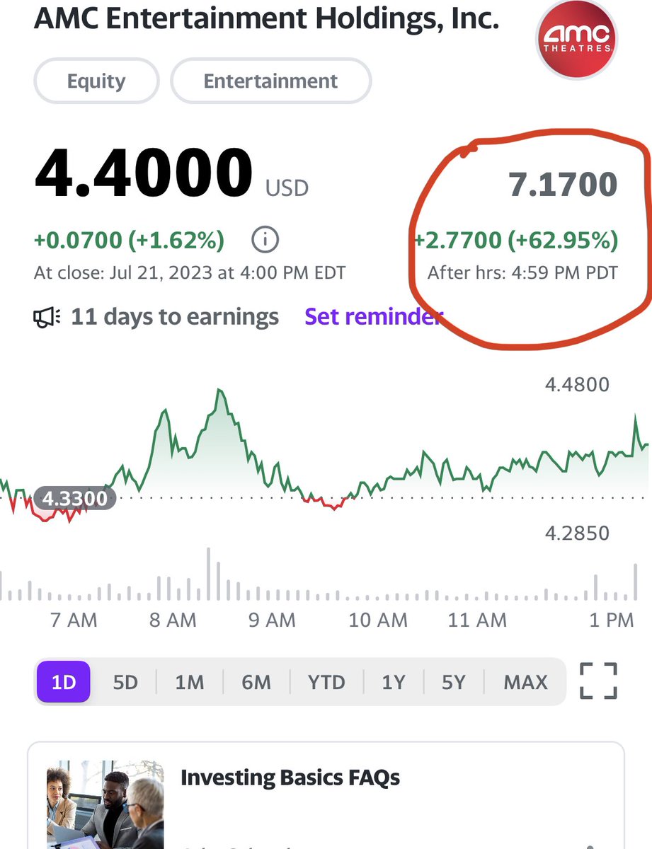 Short squeeze Is it going to happen that’s why Tesla and other stocks are sinking shorts need money @elonmusk 
And they’re selling other stocks @AMCTheatres #AMCAPES #amc #AMCSqueeze #AMCSTOCK https://t.co/KiE08HMXis