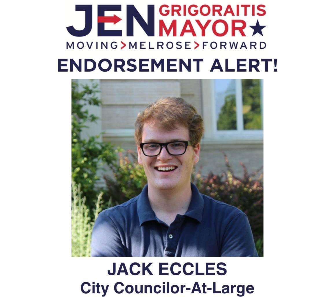 Honored to have the support of my friend and Council colleague @JackforMelrose