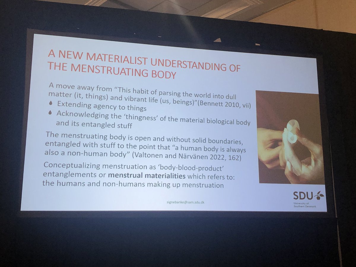 Dr Jane Ussher (@janeussher) on Twitter photo <a href="/SigneBanke/">Signe Banke</a> gave a great talk on menstrual materialities at #SMCR23 <a href="/MenstruationOrg/">SMCR: Society for Menstrual Cycle Research</a> How we collect blood impacts on or subjective experience of menstruation. Great use of theory in an accessible manner <a href="/SigneBanke/">Signe Banke</a> gave a great talk on menstrual materialities at #SMCR23 <a href="/MenstruationOrg/">SMCR: Society for Menstrual Cycle Research</a> How we collect blood impacts on or subjective experience of menstruation. Great use of theory in an accessible manner