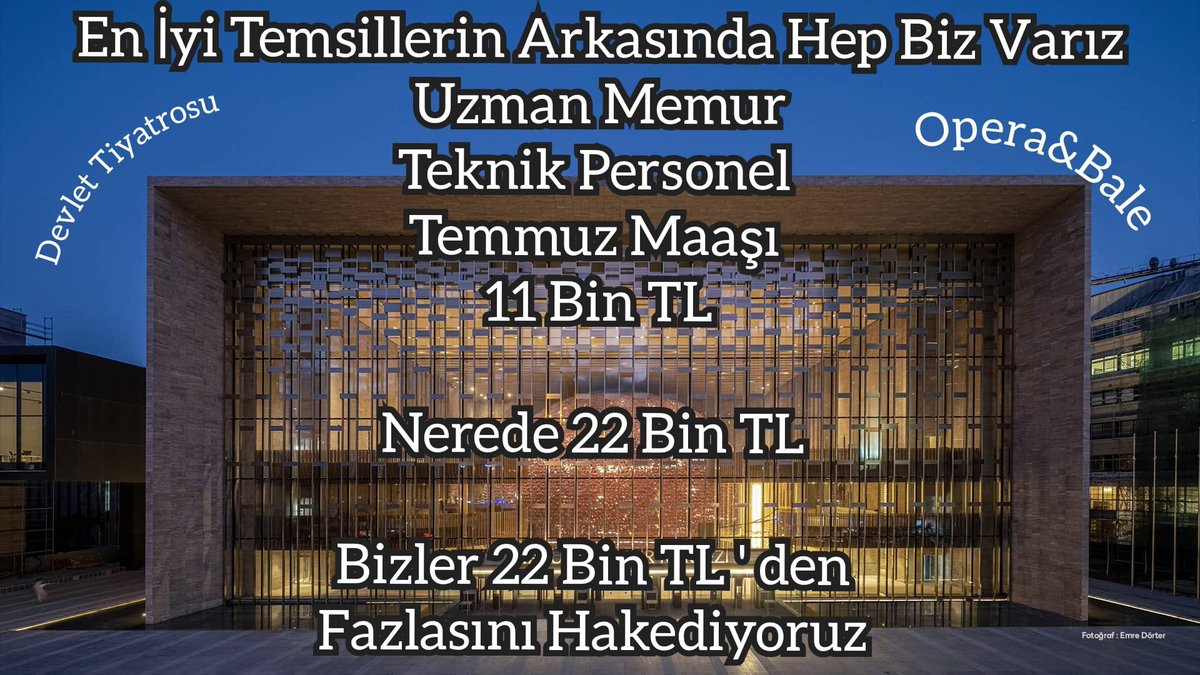 Evet bizler 22 binin üstünü hak ediyoruz ve düzelmesini istiyoruz
