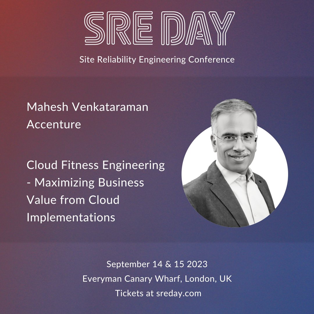 conf42com's tweet image. 🌟 Ready for an inspiring session?
🗣️Introducing our speaker, @maheshv713, and his talk on &quot;Cloud Fitness Engineering - Maximizing Business Value from Cloud Implementations.&quot;

🌐sreday.com
🔗Register
checkout.eventcreate.com/sreday/select-…
😎Get 25% off-&amp;gt;CONF42

#SREConference
