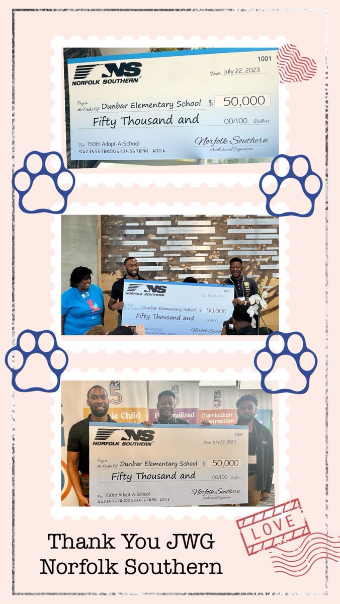 ESessomsJr's tweet photo. What a Dynamic Surprise from @Norfolkcom with a major donation to @PLDBulldogs2022 for the school community #DunbarStrong #ItTakesAvillage @apsupdate @DrLisaHerring @APSPartnerships https://t.co/WvzgAomexF