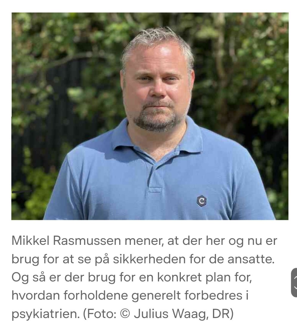 PsykiatriListen's tweet photo. Som næstforperson i @DSelskab, udtalte jeg mig kl.18.30 til @DRNyheder efter det tragiske dødsfald af en kollega efter knivoverfald i #psykiatrien.
⤵️
https://t.co/zmQottY3zW
Selve indslaget i 18.30 nyhederne på DR ⤵️
https://t.co/2tJ18h7mly
#sundpol #sikkerhed #dkpol #psyk https://t.co/Y36ftGLxTN