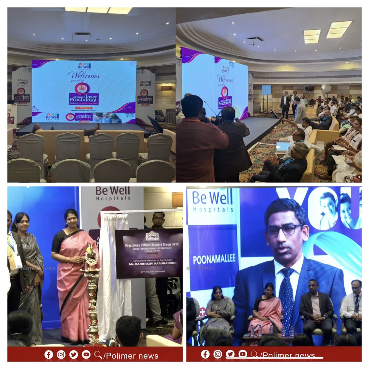 nathanv65's tweet photo. Feeling delighted as Be Well’s second advanced laser Proctology hands on and live surgery program was inaugurated today by Hon MP Mrs. @Kanimozhi Karunanidhi. Her words of encouragement was so admirable. She also commissioned the Proctology Patient Support Group. https://t.co/FQlOgjHN5L