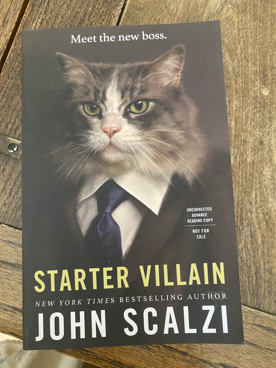 And making my day EVEN BETTER w 💕💕💕 to <a href="/MacmillanLib/">Macmillan Library</a> STARTER VILLAIN <a href="/scalzi/">Scalzi</a> <a href="/torbooks/">Tor Books</a> I think @surlyspice neds dis