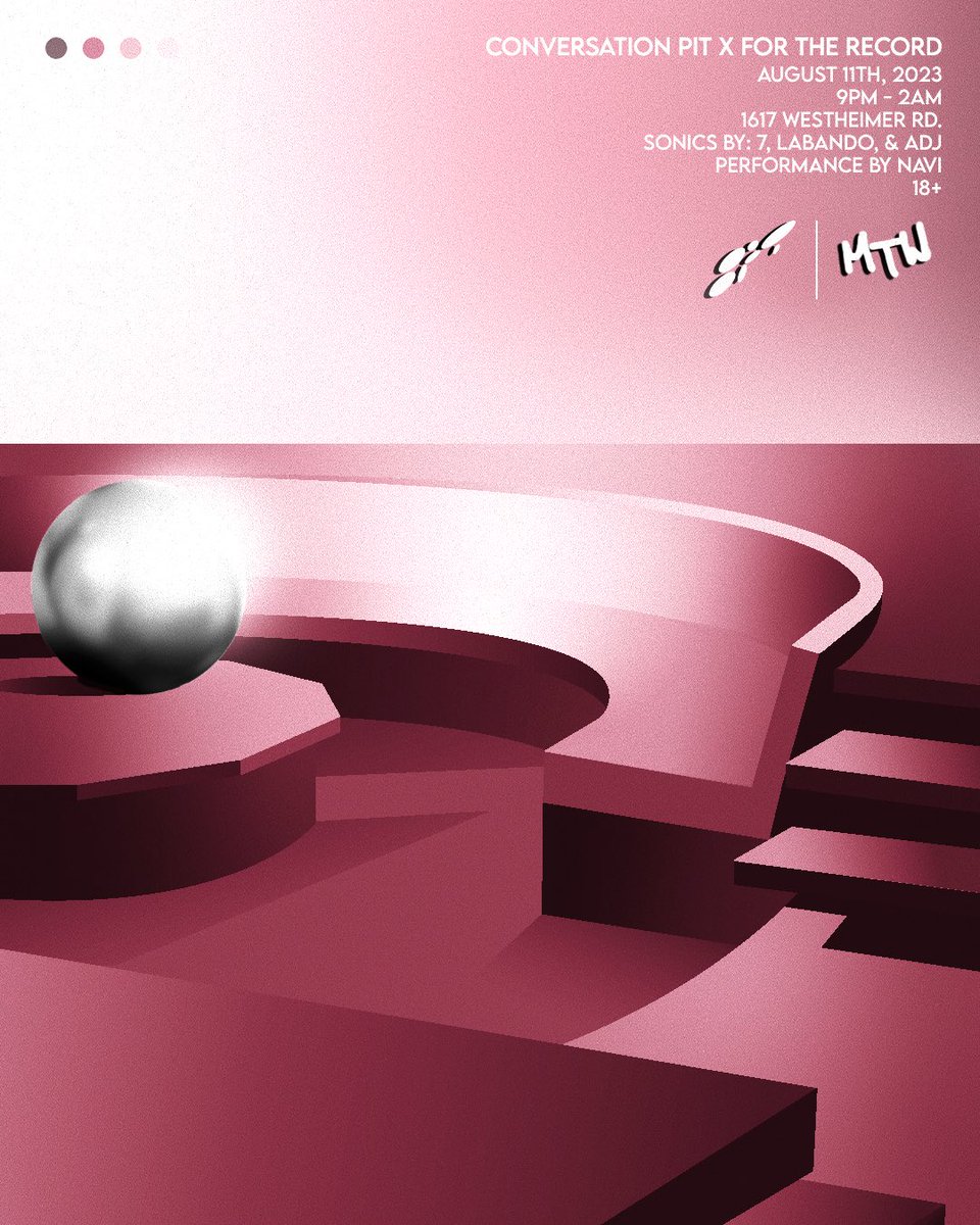 kingkvxn's tweet photo. Conversation Pit x For The Record 8/11/23
House
Disco
Funk
Soul https://t.co/MPBLEwxZYm