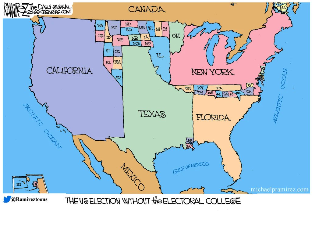 Typical electoral maps that color land not voters create a distorted view of Red America being a BIG majority. 

Do you think this distortion contributes to MAGA thinking they are the majority in the US?

Thankfully, accurate electoral maps do exist!

#WeOutnumberThem #ABlueView