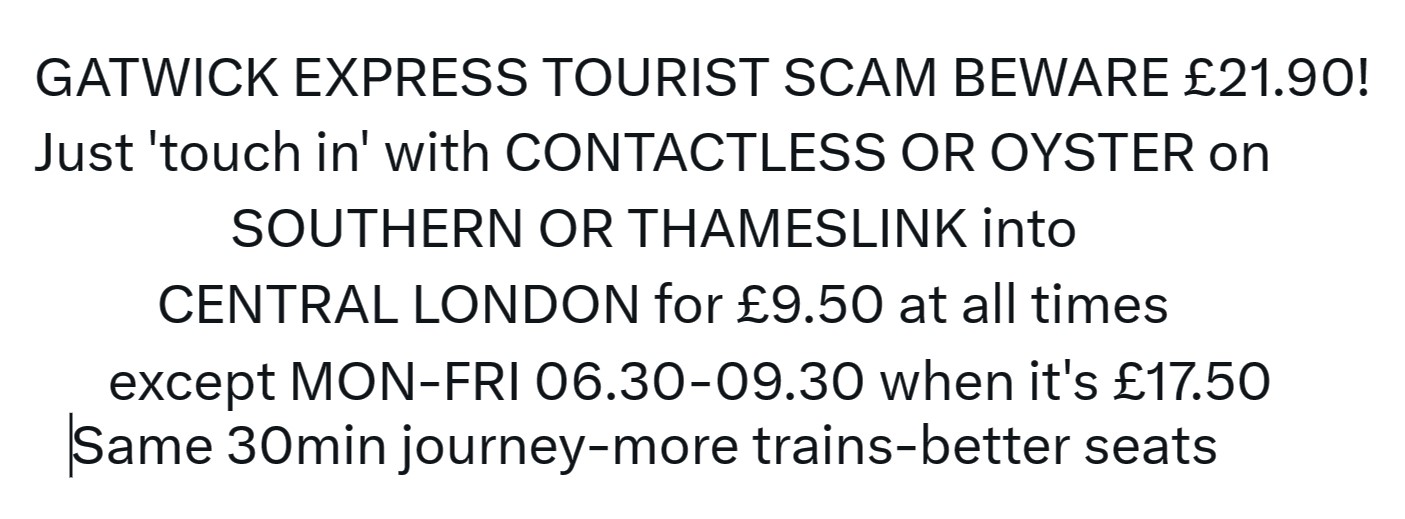 tom thomas on Twitter "Going by train to Gatwick_Airport to/from
