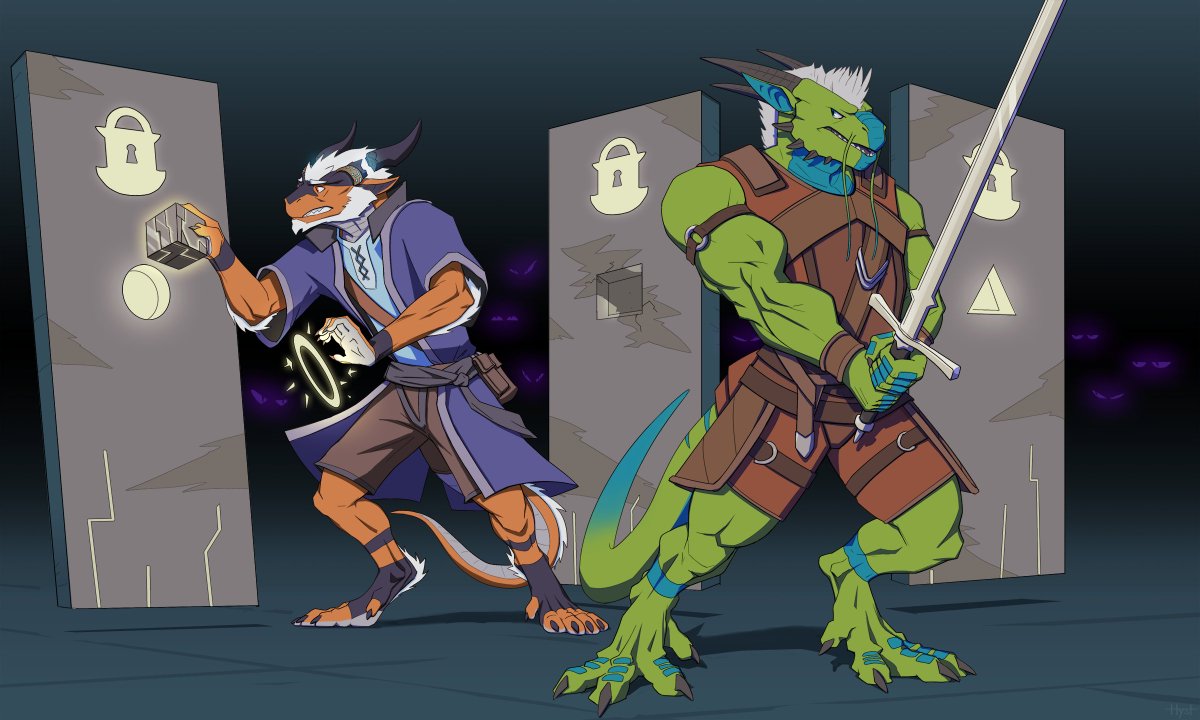 Probably this one since I'm still pretty happy with how well the lines, colors, and mood of this piece came out 🤗(Not to mention the included square hole meme...